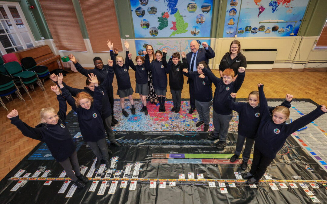 Aldrin Family Foundation and the University of Sunderland to distribute 20 Giant Moon Maps™ to primary schools in northeast England
